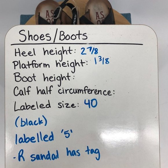 A.S.98 NEW NWT Black Nasser Platform wedge  sandals size 40 (9-9.5) - Picture 15 of 16